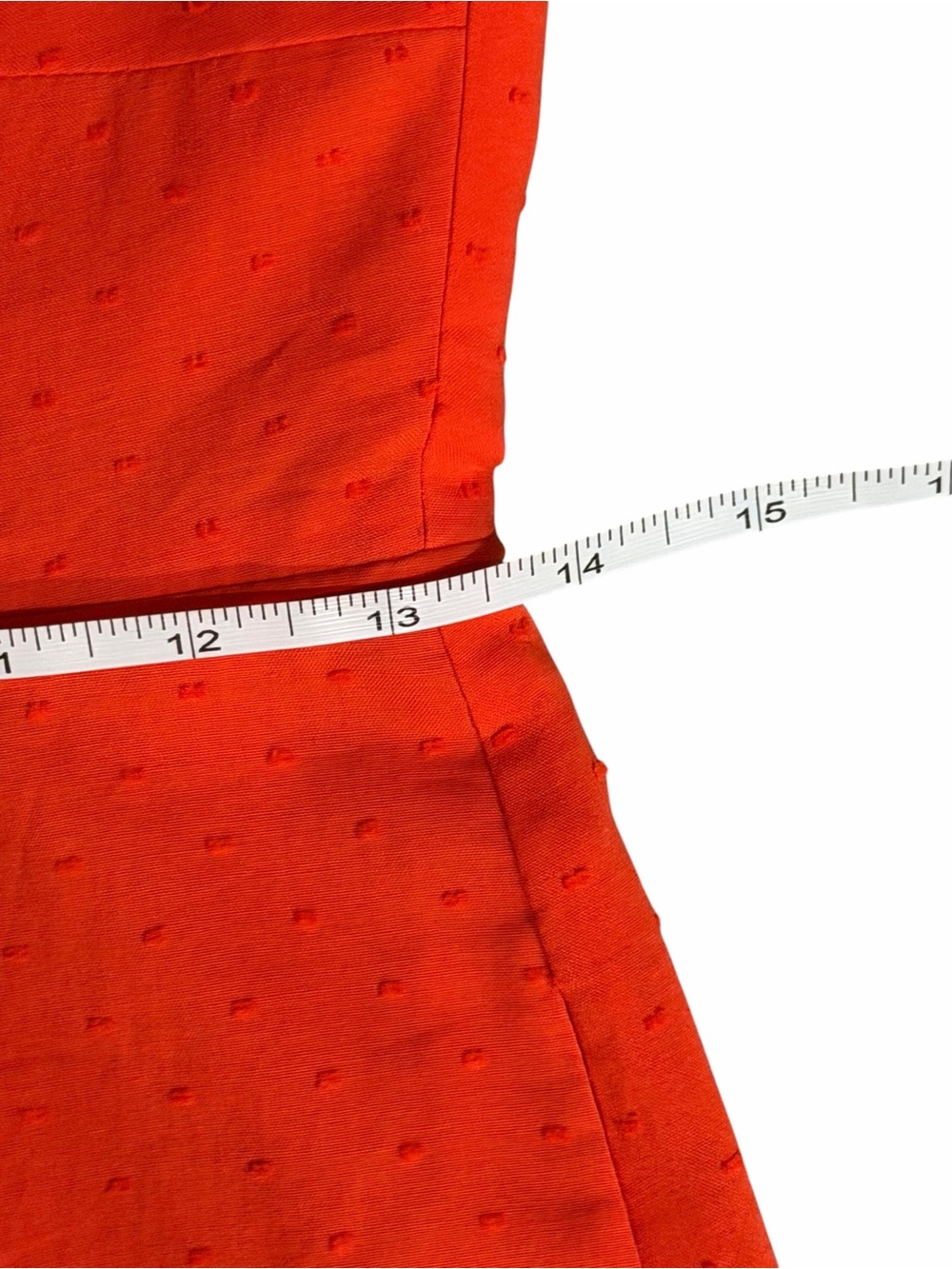 J.Crew Orange Swiss Dot Strapless Cotton Dress Size 2 - Picture 8 of 10
